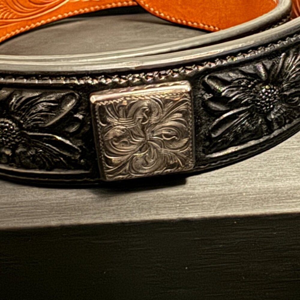 Clint Orms Custom Belt And Buckle Size 32 - image 8